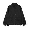 2026 Womens Streetwear Lace Patchwork Stand Collar Cargo Jacket W04 8228