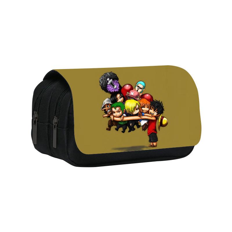 One Piece Double Layer Pencil Case With Nylon Material For Students And Stationery Storage