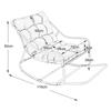Outdoor Rocking Chair, Comfy Cushion, with Soft Thick Cushion,for Living Room, Bedroom, Reading Room, Black Frame with Grey Cushion