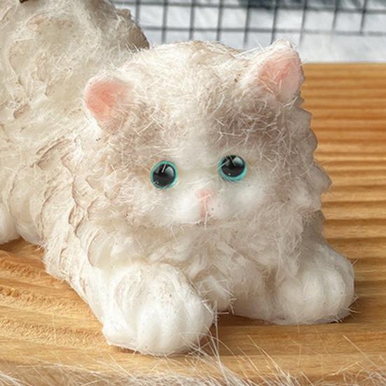 Realistic Cat Squeeze Toy Soft TPR Fidget for Stress Relief Cute Kitten-Shaped Decompression Gadget for Kids Adults