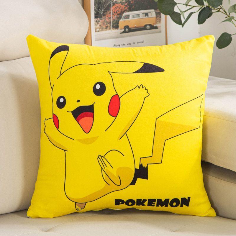 Miniso Double sided Cute Cartoon Pikachu Pillow Set Furniture Living Room Sofa Pillow Cushion Student Dormitory Decoration