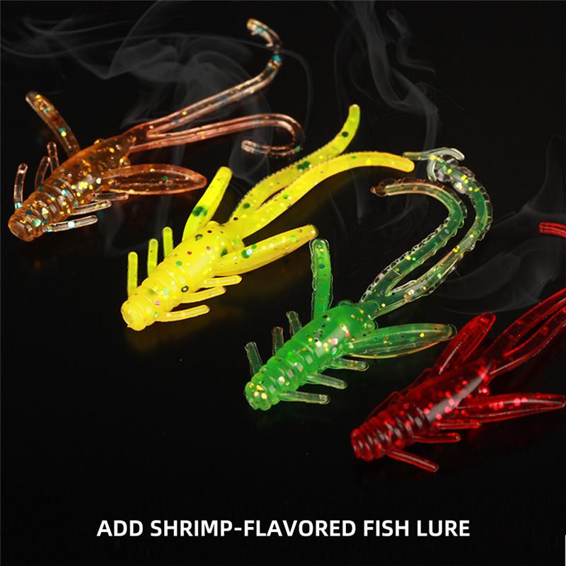 FTK Crazy Iscas 58mm/30 Pces Isca Macia Iscas De Pesca Camarão Lagosta Plástico Macio Iscas De Pesca