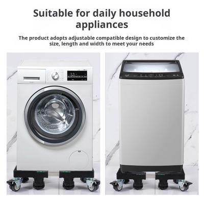 Adjustable Fridge Stand Stable Heightening Bracket Universal Washing Machine Dryer Stand Base with 360-Degree Rotating Wheels