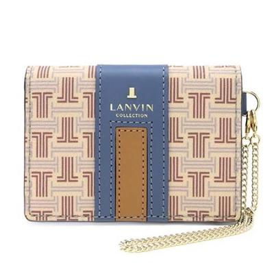 Lanvin Collection Feria Purse Pass Case 65-6521 Light BrownBlue