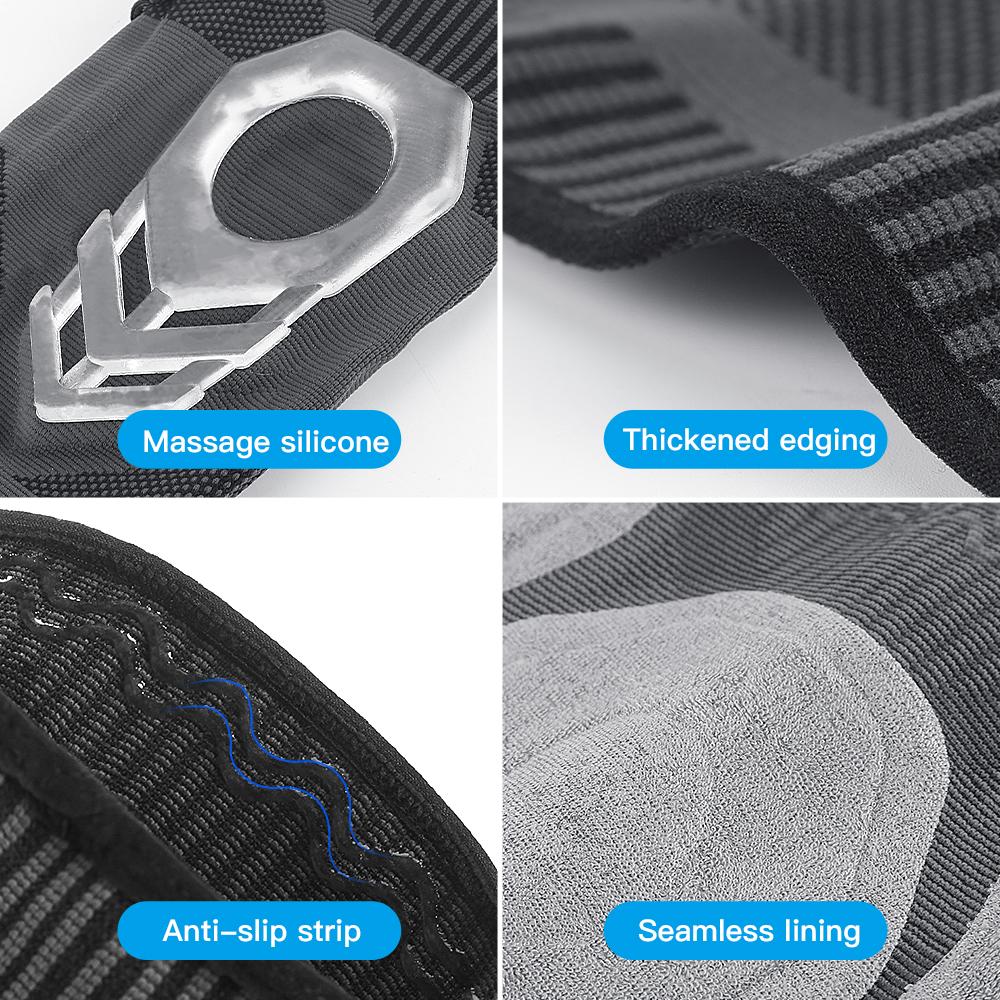 Kyncilor Elastic Silicone Knee Brace Nylon Sports Support for Running Basketball Volleyball Fitness Gear
