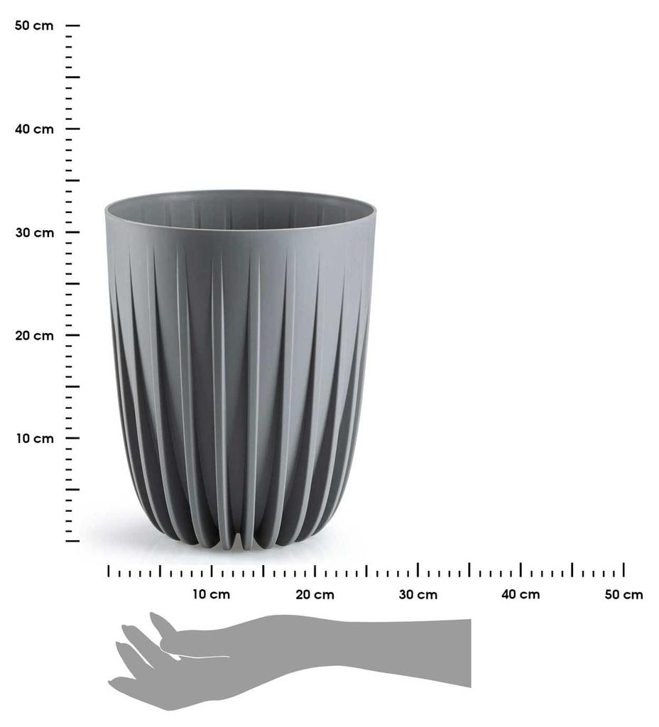 Donica Stripped Szara H30X25 Cm