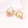 European and American Color Flower Earrings, High-end Ins Wind Stud Earrings, Fashion Trend, Versatile Temperament, Niche Earrings