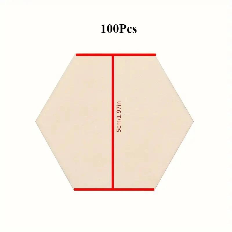50/100Pcs Unfinished Blank Wooden Hexagon Slices - Hanging Embellishments Wooden Discs for Art Crafts Wedding Christmas Crafting