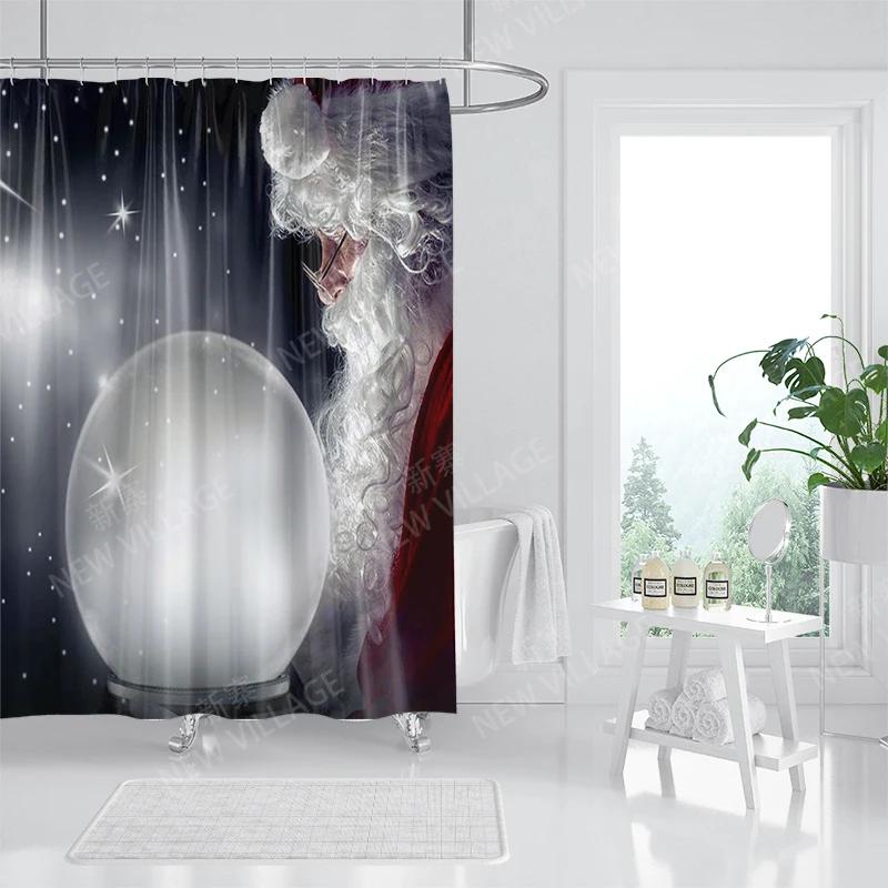 Home Duschvorhänge für Badezimmer, Weihnachtstiere, wasserdichter Stoff, Badezimmervorhänge, moderner Duschvorhang, 180 x 200 240 x 200