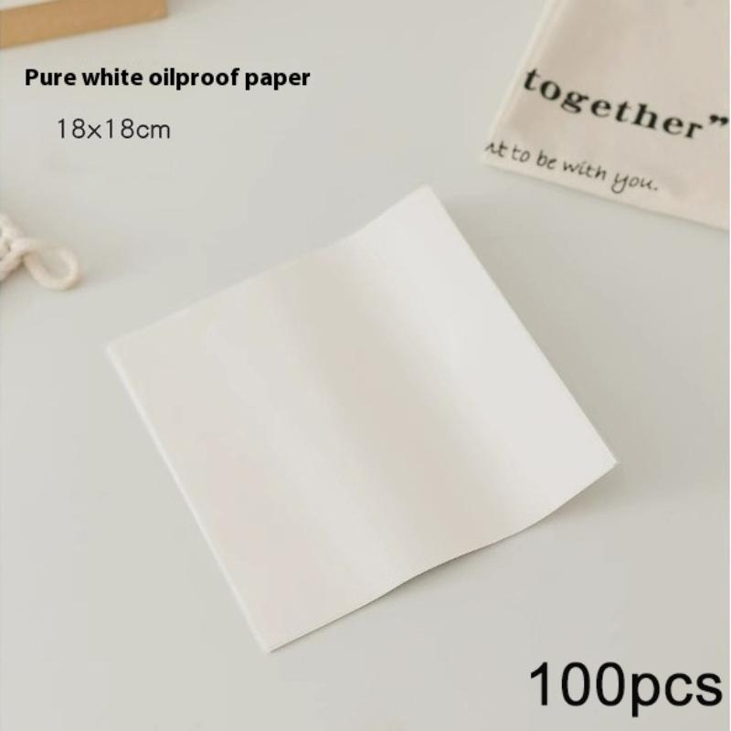 100 Pcs Baking Tools Parchment Paper Food Grade Grease Paper Bread Sandwich Burger Fries Wrappers Cookie Kitchen Baking Paper