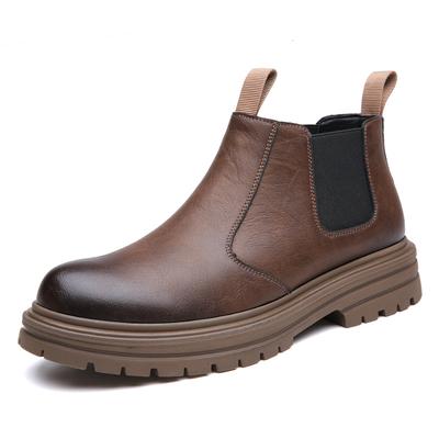 Mode Herbst Winter Chelsea Boots für Herren Mode Lässig Englischer Stil High Top Leder Plateauschuhe Männliche Designer Stiefeletten Herren