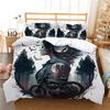 3D Skull Head Series Home Bedding Set Horror Pattern Quilt Cover Pillow Case 2/3 Halloween AU180 * 210 Full Size Home Decoration