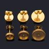 10 pièces 2 pièces Acier Inoxydable Rond Vierge Clous de Support Broches de Base Boucles d'Oreilles Bases de Support Bijoux DIY Fournitures de Fabrication Vente en Gros