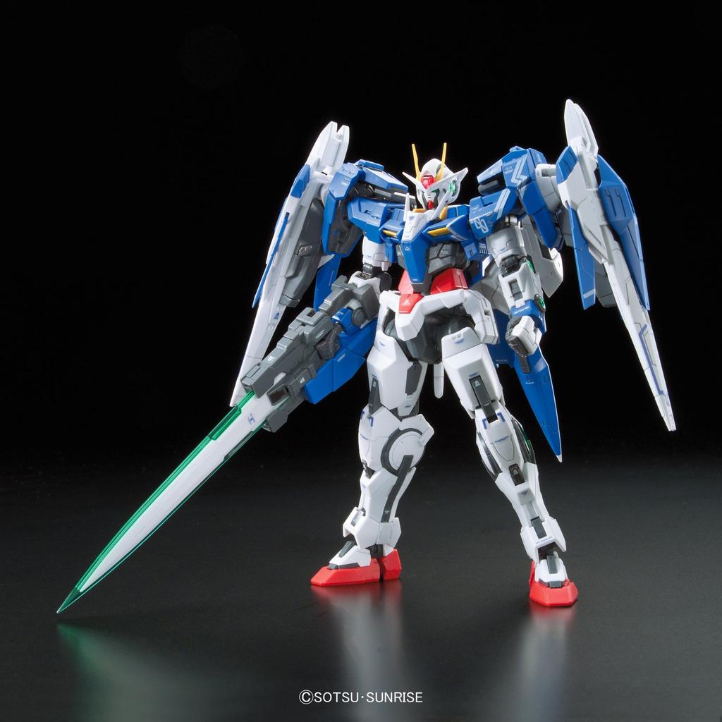 BANDAI SPIRITS RG Mobile Suit Gundam 00 Double O Raiser Scale Plastic Model GN-0000 + GNR-010 1/144 Pre-Colored