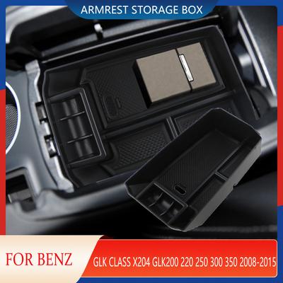 For Mercedes Benz GLK Class X204 GLK200 220 250 300 350 2008-2015 Center Console Organizer Tray Storage Box Car Armrest Acc