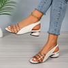Fashion 2025 Women Mie Heels Sandals Chunky Fashion Shoes Designer Summer New Brand 2025 Walking Casual Slides Dress Sandals Women