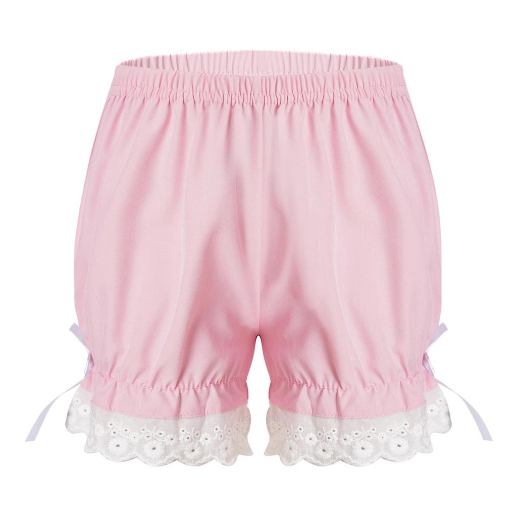 Kids Girls Bloomers Pettipants Elastic Waist Pumpkin Shorts Summer Solid Color Safety Bottoms