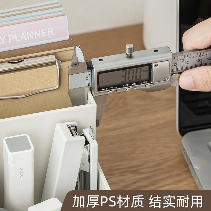 Wholesale Pencil Holder, Stationery Storage Box, Desk Tabletop Storage, Desk Shelf Box, Plastic Compartment, Learning Stationery