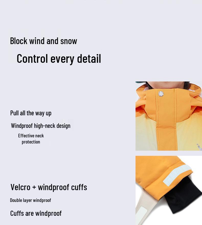 VECTOR Kids' Winter Ski Suit: Waterproof, Thickened, Cold-Proof Ski Jacket & Pants for Boys and Girls.