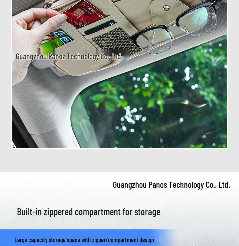 Car Sun Visor Storage Bag: Document & Card Holder, Multi-functional Interior Organizer