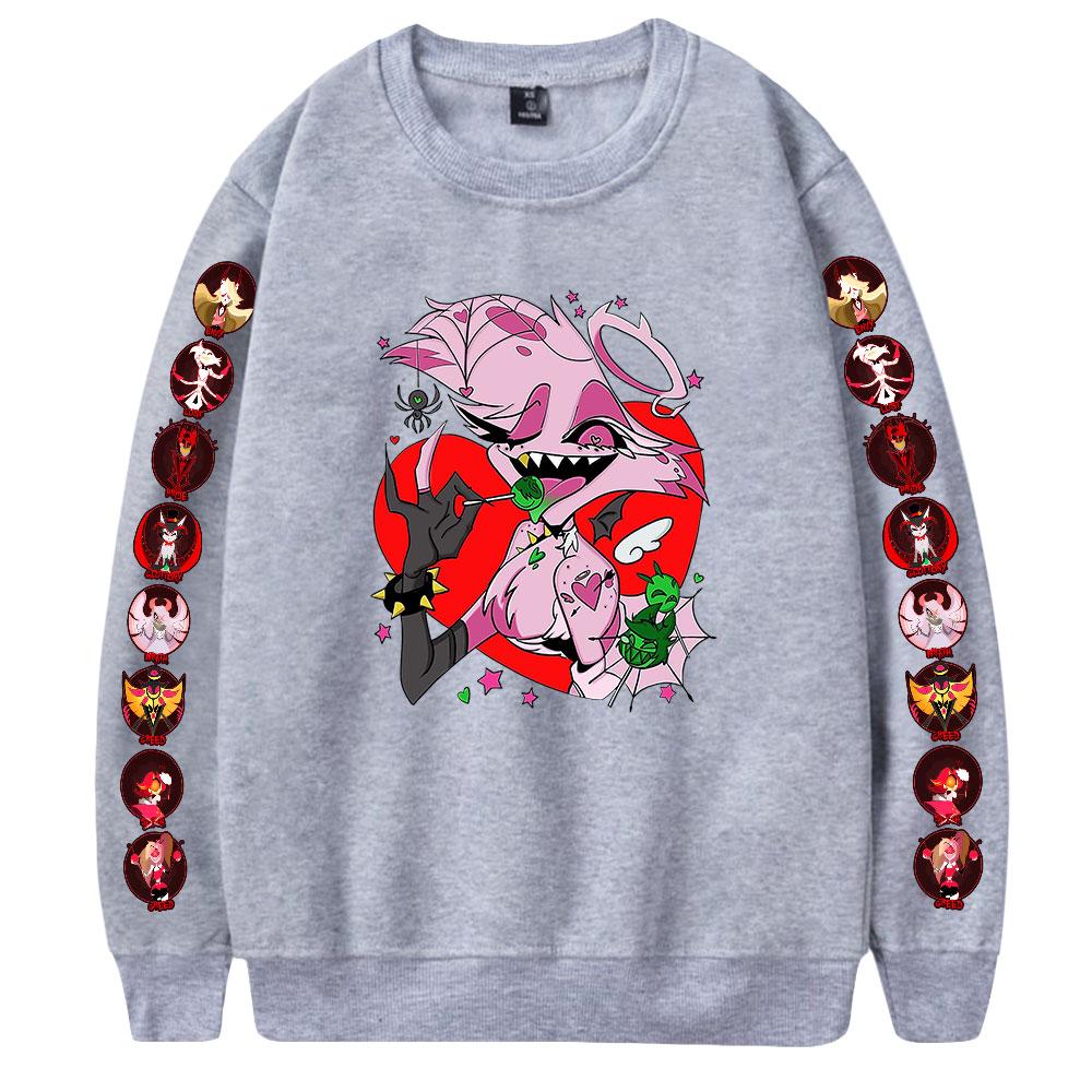 Fashion Hazbin Hotel Anime Printed HOODIES Casual O-Neck Sportswear Men Women Pullover Sweatshirts