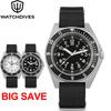 Watchdives WD1972 Quartz Watch VH31 Sweep Seconds Movement Sapphire Glass Stainless Steel Watches Waterproof Luminous Wristwatch