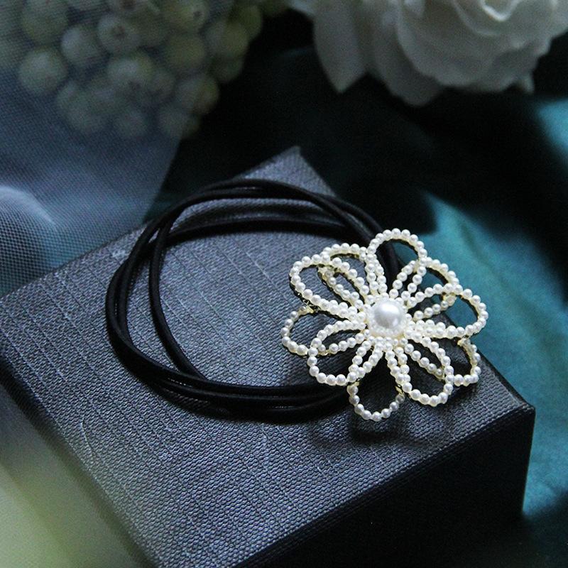 Korean Rhinestone Elegant Scrunchies Women Girls Elastic Hair Rubber Band Accessories Tie Hair Ring Rope Headdress