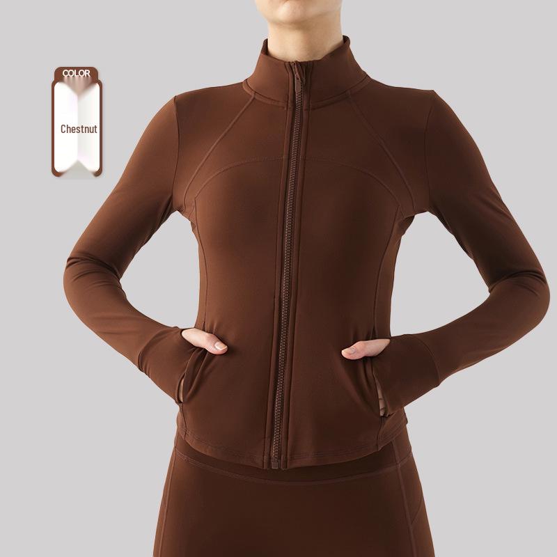 

Women s Fleece-Lined Winter Sports Jacket - Warm Long Sleeve for Yoga, Pilates, Fitness XL