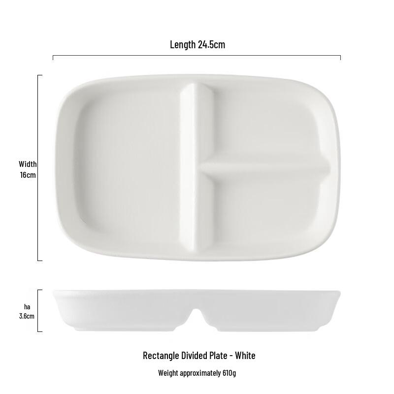 

Qinkai Ceramic Divided Rectangular Dinner Plate