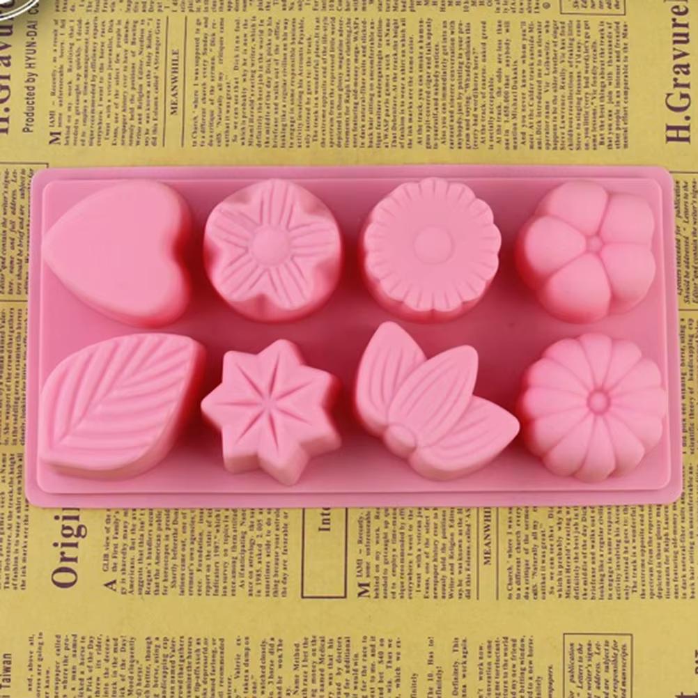 Pink Silicone Baking Mold Diverse Shapes for Creative Baking Chocolates Small Cakes Fondants High-Quality and Versatile