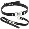 Nowość Kostium Unikalny Choker Naszyjnik Dla Kobiet Dziewczyn Metalowa Skórzana Choker Goth Anime Odgrywanie Ról Prezent Biżuteria Akcesoria