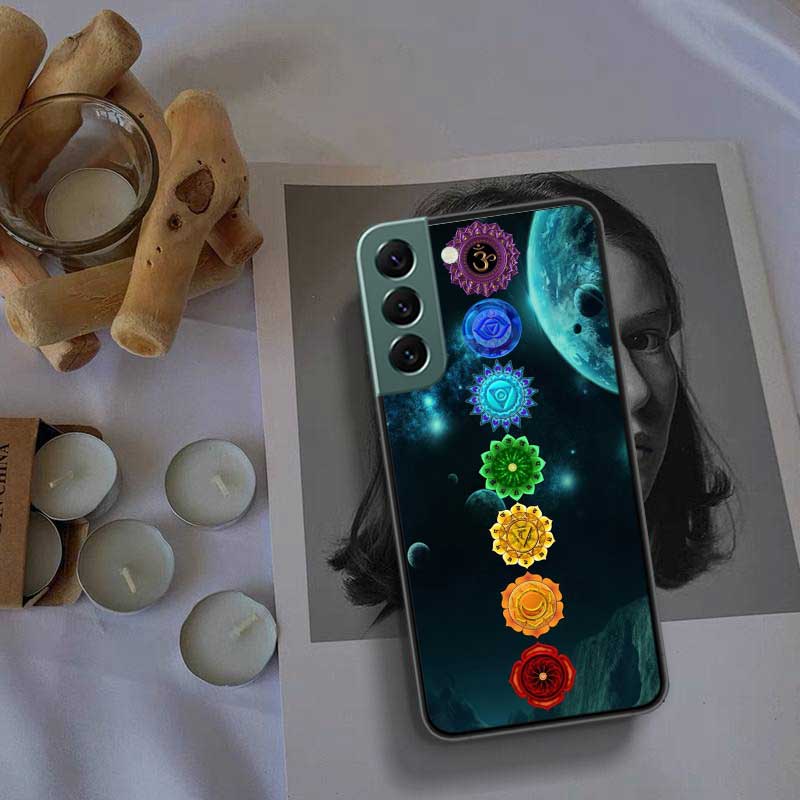 The Mandala Chakra Insist Yoga Phone Case For Samsung A02 A03 A03S A04 A04S Galaxy A55 A35 A25 A15 S10 Lite A9 A8 A7 A6 Plus A90
