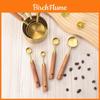Baking Measuring Spoon Set With Gold Plated Stainless Steel Handles For Home Cooking And Baking