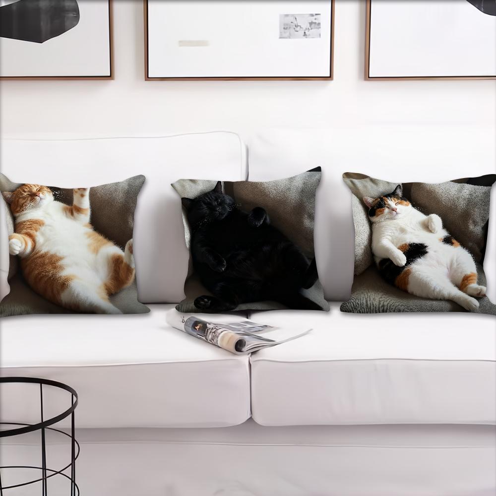 Funny cat cute sleep cushion cover Pillow Cover Decoration Room Home Sofa living Office Car Nordic Simplicity