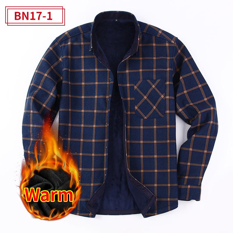 Men's Winter Flannel Shirt Jackets With Sherpa Lined Long Sleeve Button Down Fleece Shirts for Men Casual Warm Plaid Thermal Shirt With Pockets