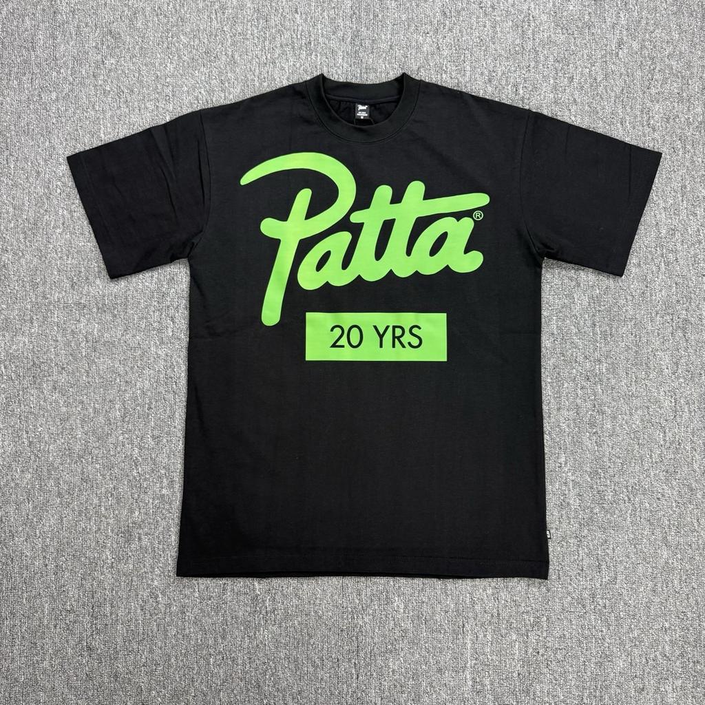 Amerikanische grenzüberschreitende trendige Marke PATTA Designgefühl Buchstabendruck Kurzarm-T-Shirt Herren- und Damen-Trendmarke Vielseitiges lockeres Oberteil