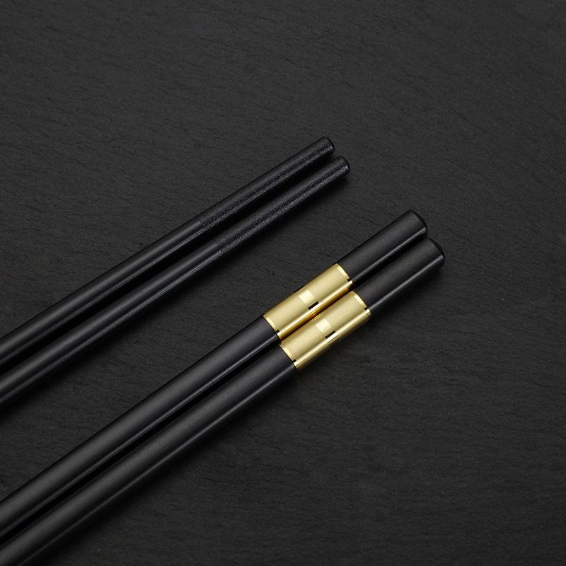 Alloy Chopsticks - Non-Slip, Heat-Resistant, Sterilizable Tableware for Restaurants, Hotels, and Homes