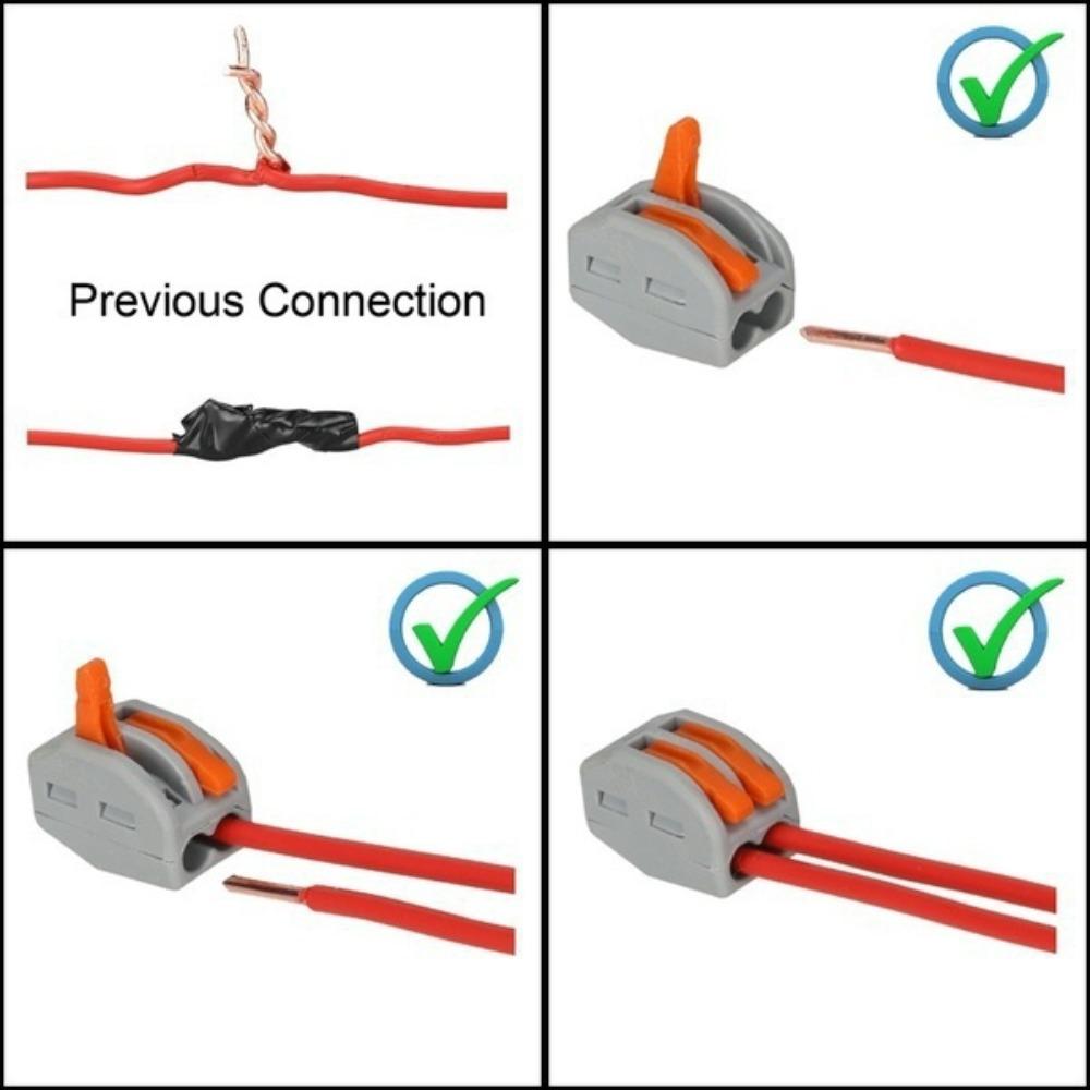 10Pcs Wire Connectors, Lever Nut Connector, Mini Electrical Connectors,Splicing Type Quick Terminal Block Spring Connector