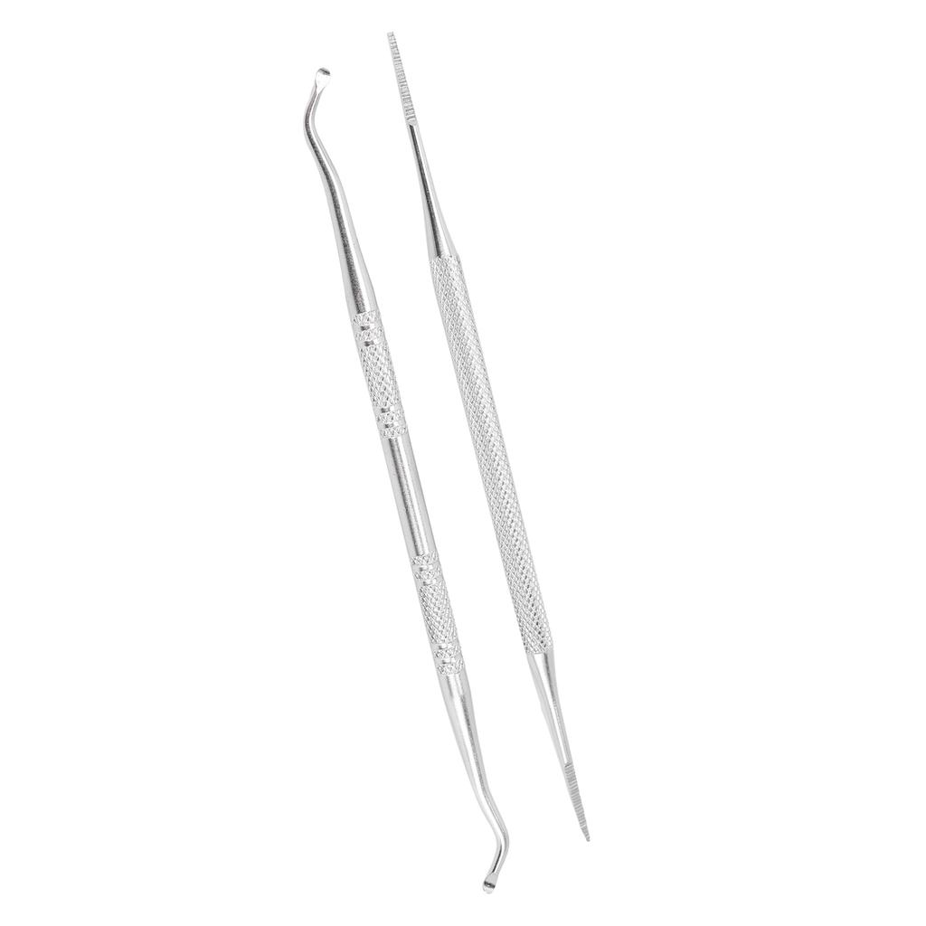 2pcs Ingrown Toenail File Lifter Professional Double Sided Stainless Steel Ingrown Toenail Cleaner Tool