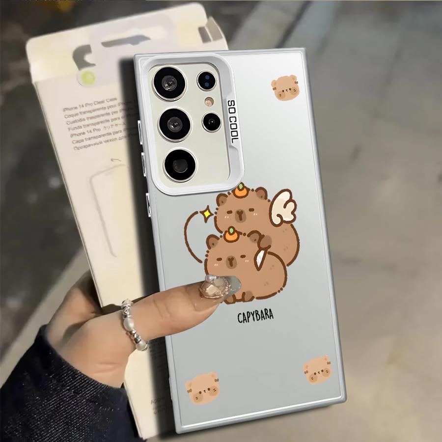 Cartoon Guinea Pig Case for Samsung Galaxy S25 S21 S25Edge S23 Note 20 Ultra S23 Ultra S22 S20 Plus S24 FE Phone Cover