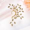 Ear Cuff Cartilage Earring Designed with Floral Green System Style Clip on Wrap for