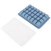 28Grids DIY Silicone Ice Tray Freeze Pudding Mold Chocolate Mould Baking with Lid Blue