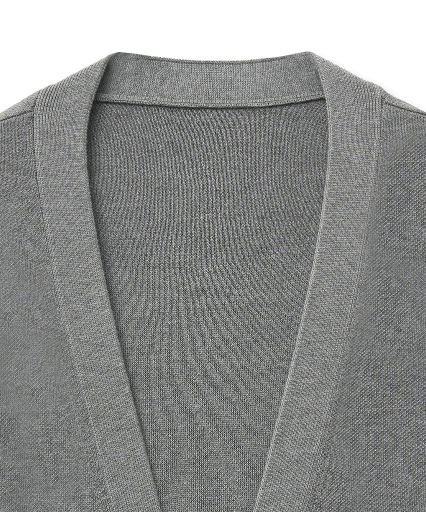 Noirer Essential Loose Fit V-Neck Cardigan (Gray)