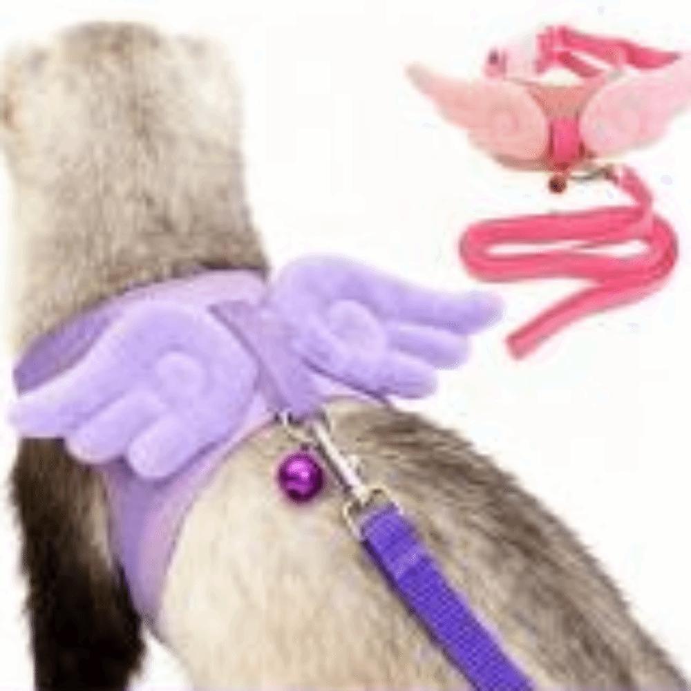 Adjustable Ferret Traction Harness Cartoon Pet Traction Rope Guinea Pig Chest Strap Pet Supplies