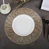 Round Hollow PVC Placemat Waterproof Heat-Resistant Table Mats Elegant Home Restaurant Dining Decor Scratch-Proof Dirt-Resistant Insulation Mat