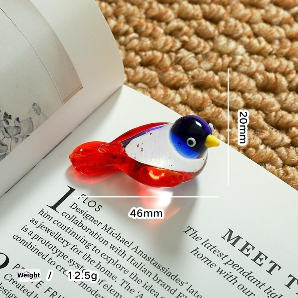 Handmade Glass Bird Figurine Mini Decorative Figurine New Animal Statue