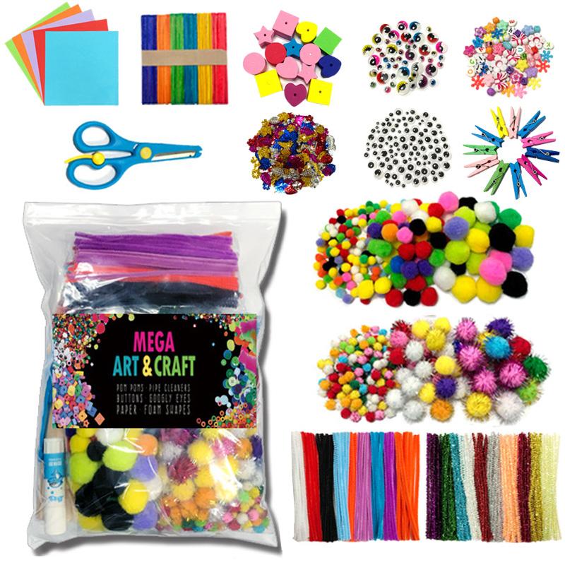 

Handmade Material Kit Puzzle Handicraft Twisting Rod Plush Ball Simulated Eye Button Patch Handmade Clothing Accessories TMZ