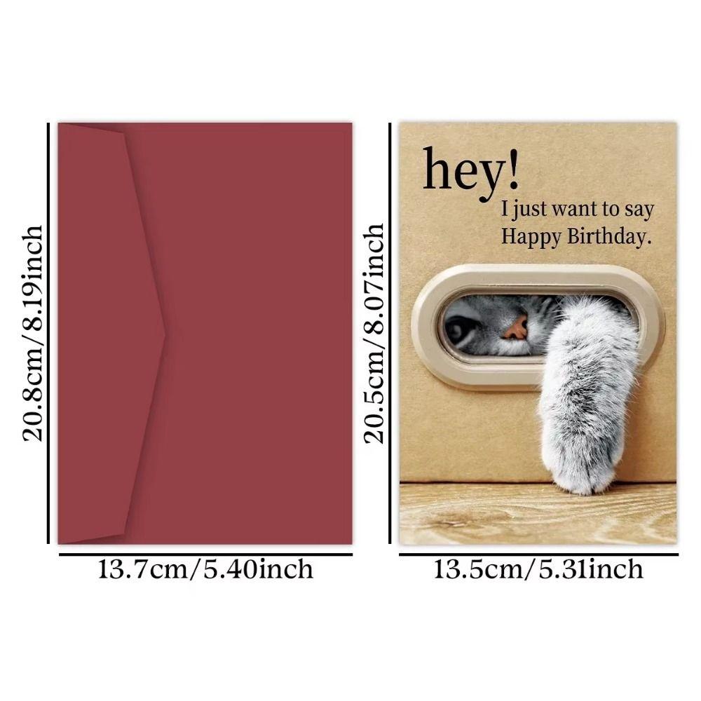 Creative Happy Birthday Card Includes Envelope Birthday Cake Postcards Birthday Party Supplies