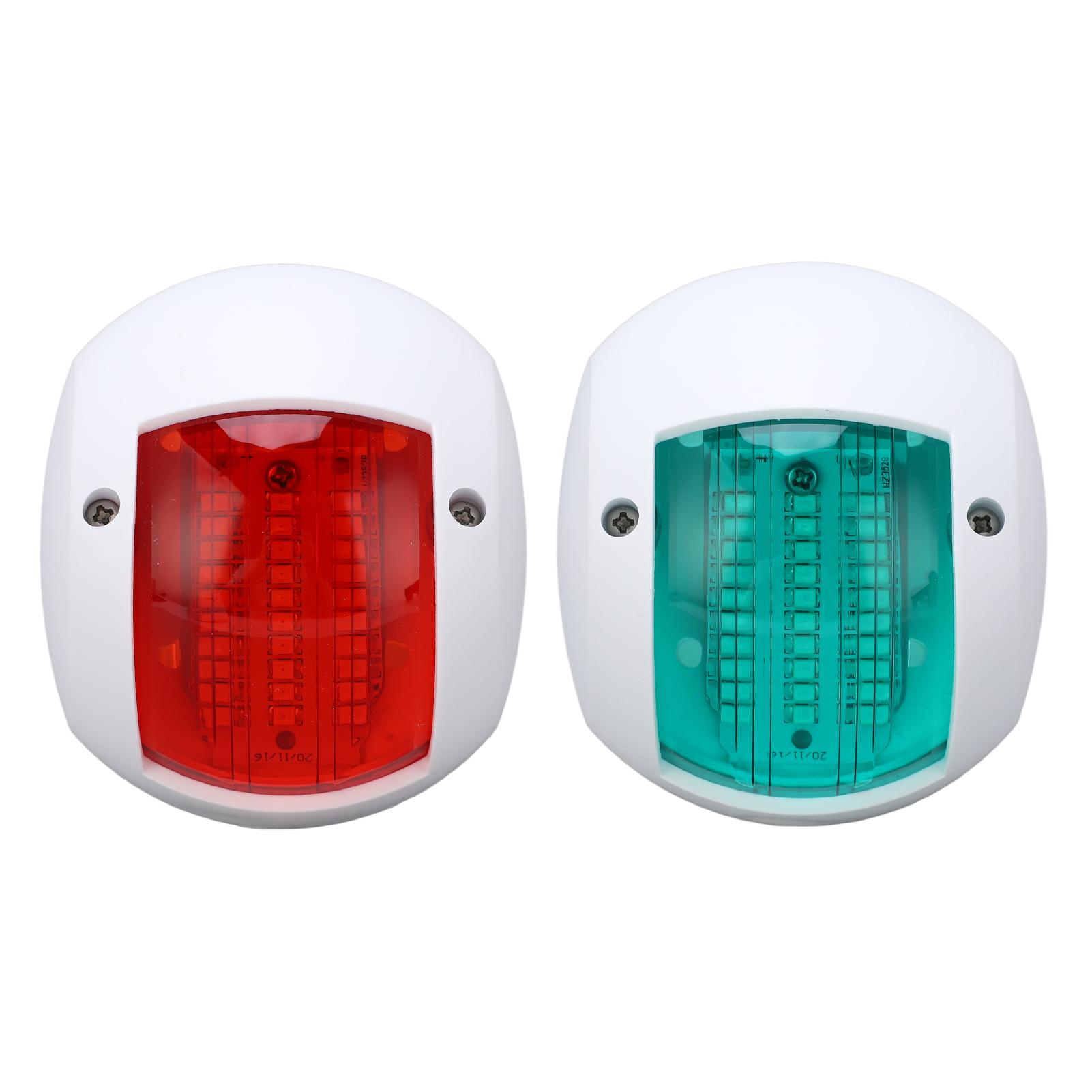 

2Pcs Marine Boat Yacht Signal Light LED Navigation Bow Lamp Red Green Ship Board Light for Sailing 12V‑24V 3W