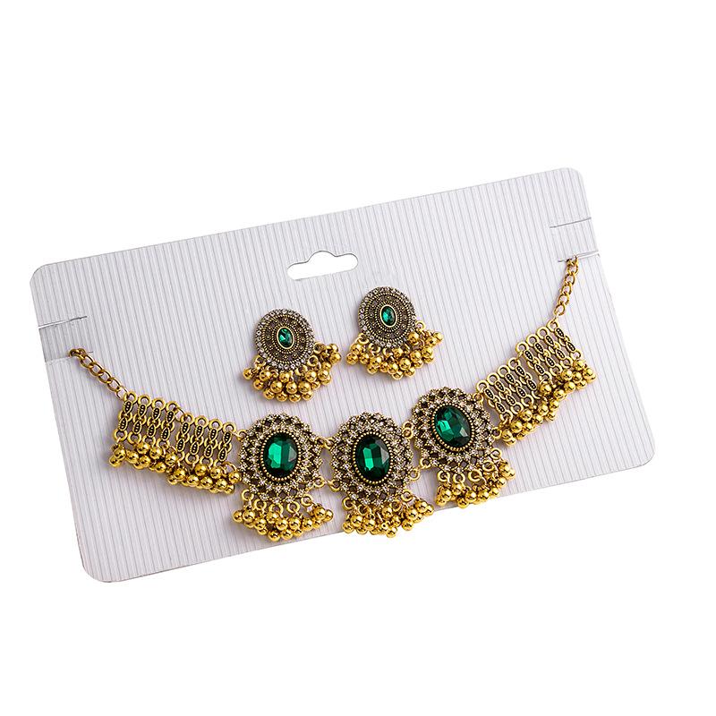 SKEDS New Arrival Bohemian Style Women Luxury Rhinestone Necklaces Earrings Trendy Lady Travel Party Jewelry Accessories Gift